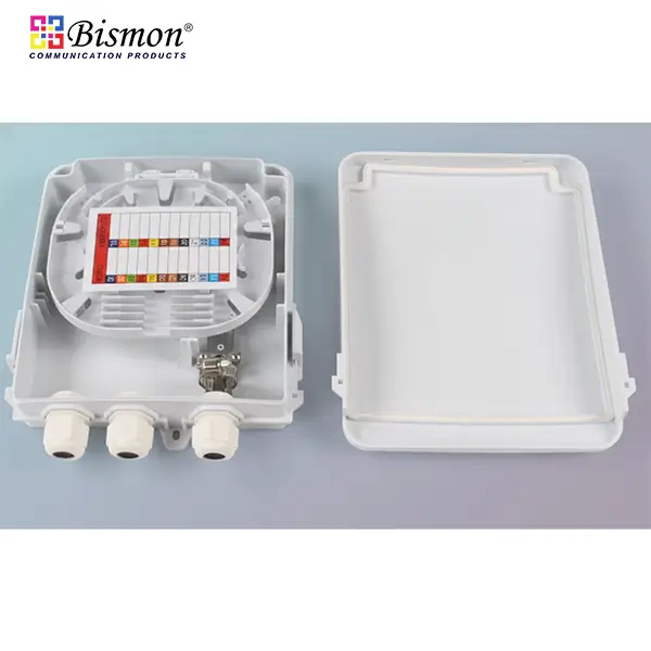 8 Core FTTH Distribution box Outdoor ABS (Support  1*8 PLC-Splitter)
